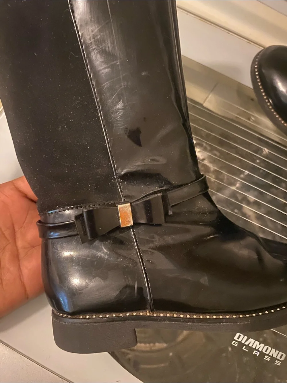 Black Patent Leather Ankle Boots - Stylish Women's Boot